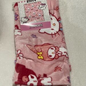 Hello Kitty Pink Plush Soft Throw Blanket 46 x 60